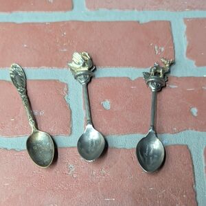 Decorative Silver-Tone Collectible Spoons - Set of 3